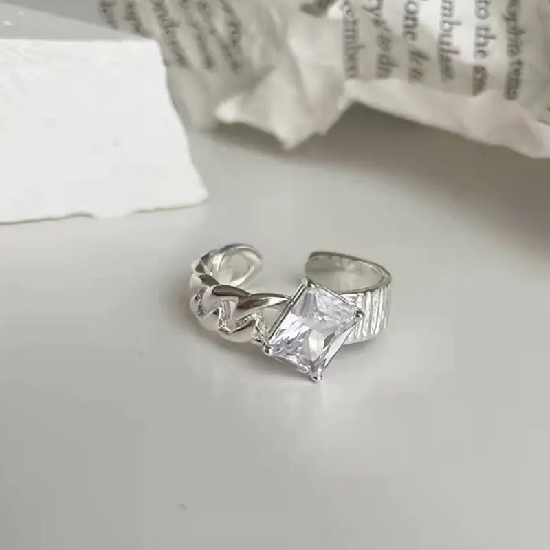 Crystal Heart Rings