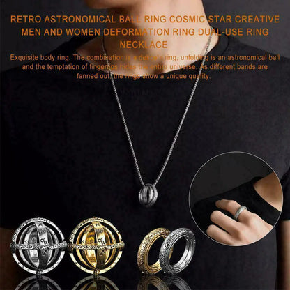 Astronomical Ball Rings Pendant