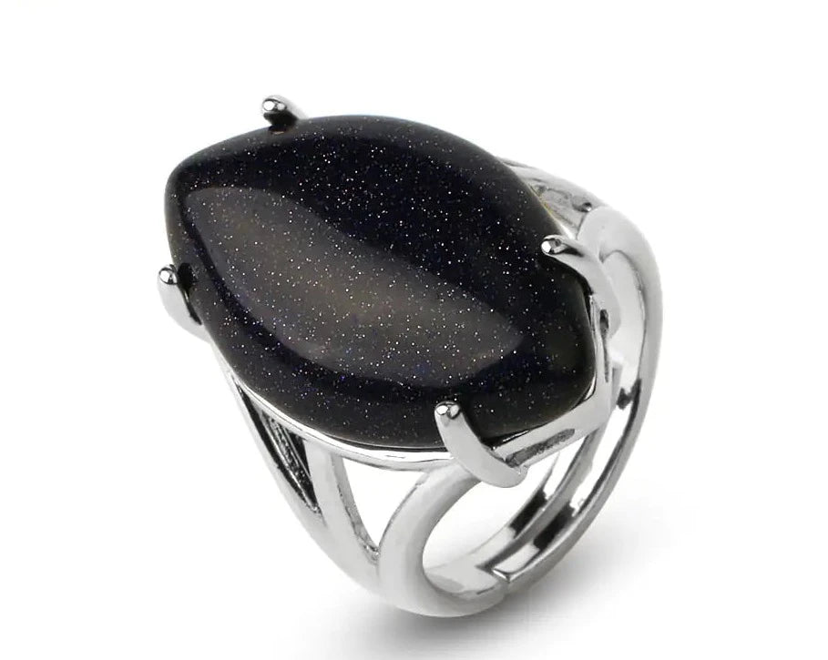 Natural Crystal Rings