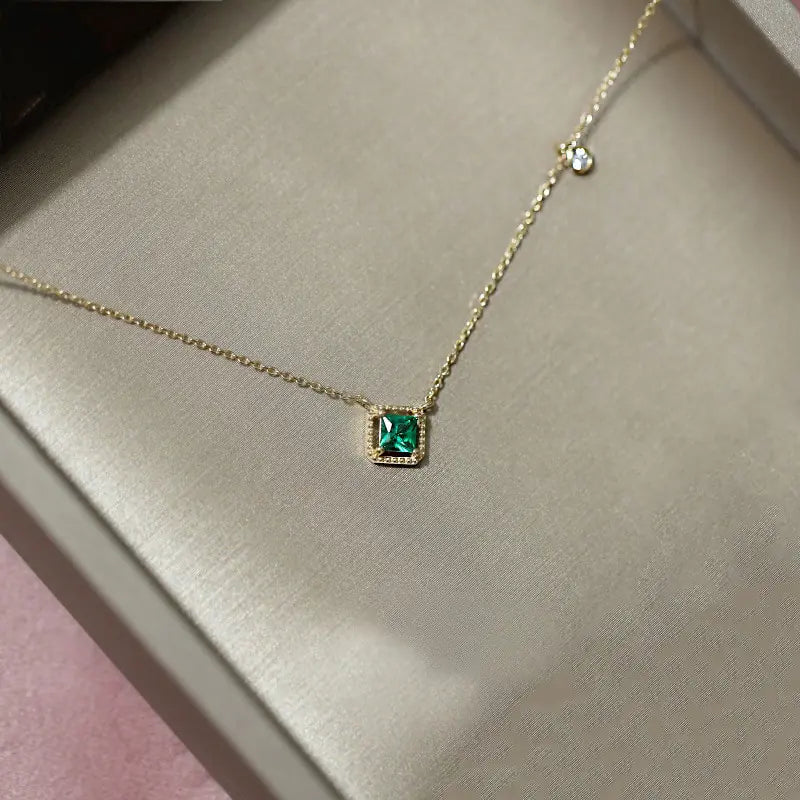 Emerald Pendant Necklace