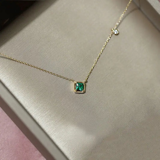 Emerald Pendant Necklace