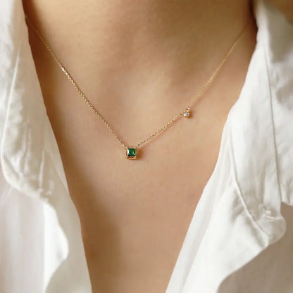 Emerald Pendant Necklace