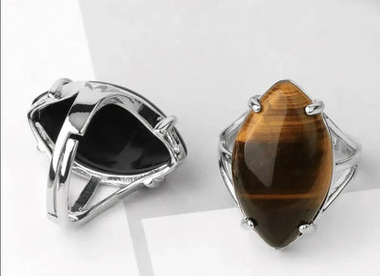 Natural Crystal Rings