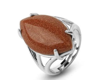 Natural Crystal Rings