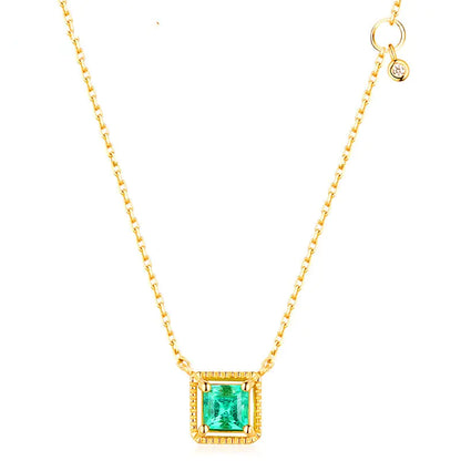 Emerald Pendant Necklace