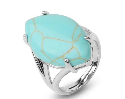 Natural Crystal Rings